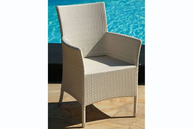  synthetic wicker armchair rattan color