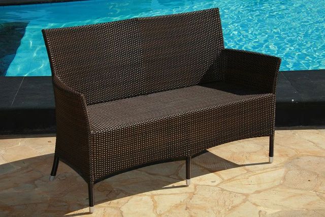 Lafuma synthetic rattan bench