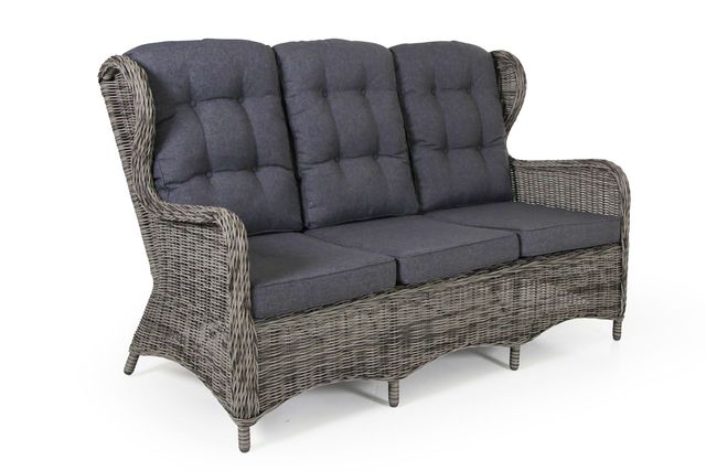 Polyrattan sofa gray